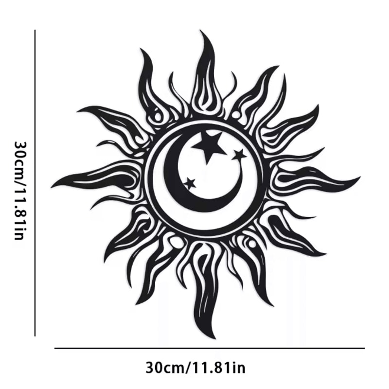 Art Deco Metal Sun Wall Sculpture For Indoor And Outdoor Home Decor 4