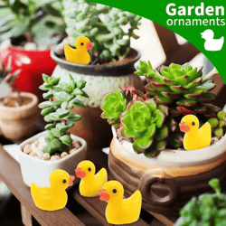 mini resin duck figurines set for diy micro landscape and cute decorative crafts