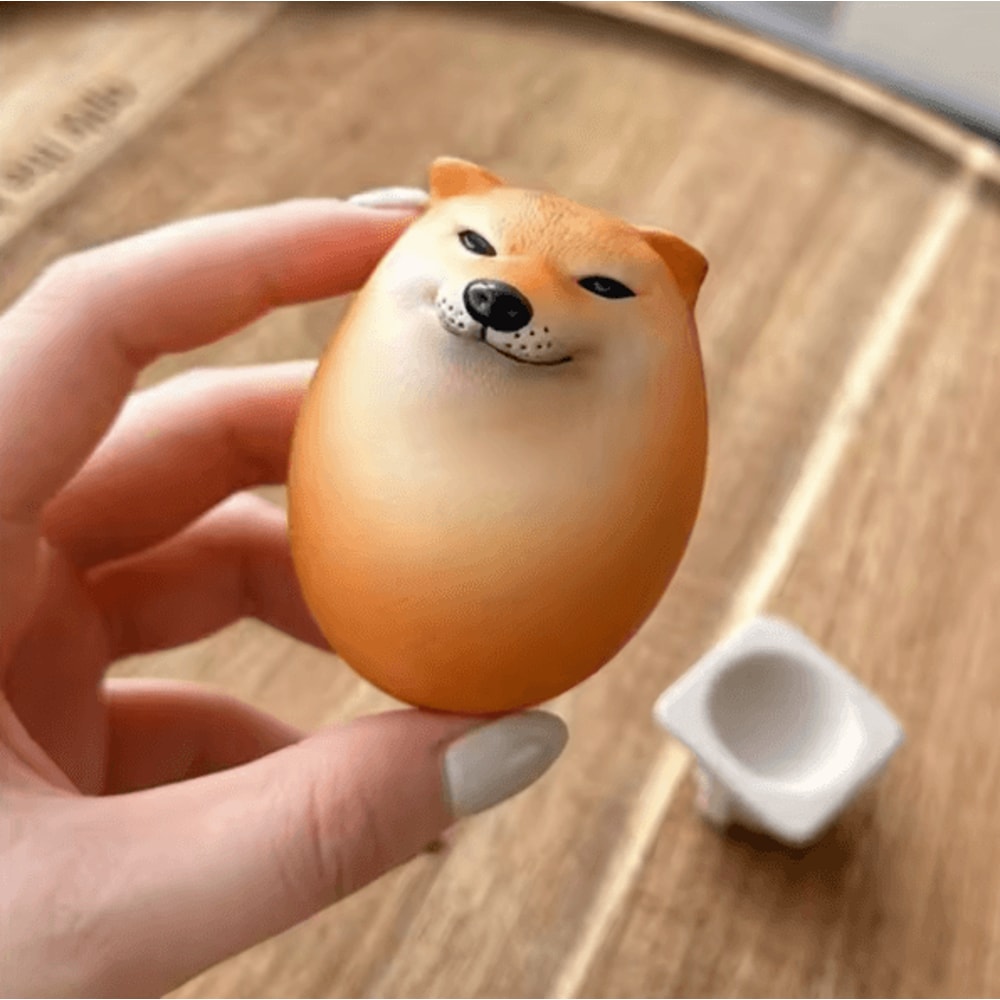 Funny Shiba Inu Egg Figurine For Desk Decor And Creative Home Decoration 1