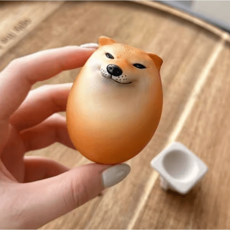 Funny Shiba Inu Egg Figurine For Desk Decor And Creative Home Decoration 1