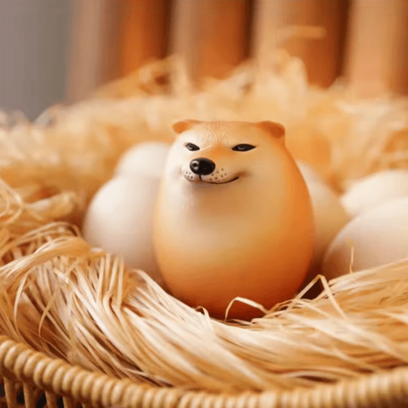 Funny Shiba Inu Egg Figurine For Desk Decor And Creative Home Decoration 3