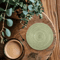 6Pieces Retro Green Wooden Coaster Set For Coffee Table And Home Bar Decor 4