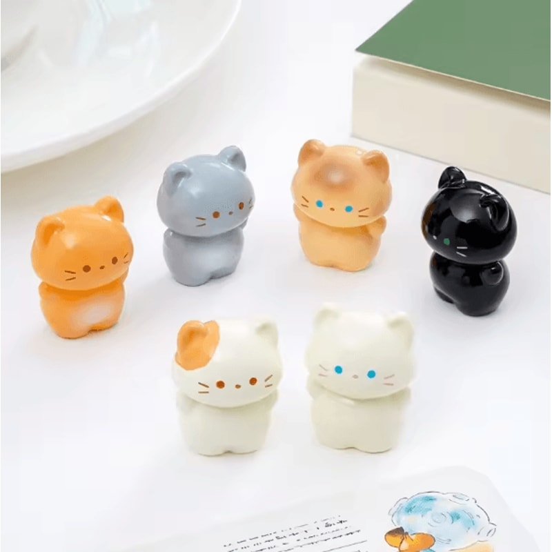 Mini Resin Cat Figurine Set For DIY Crafts Dashboard Decor And Micro Landscapes 1