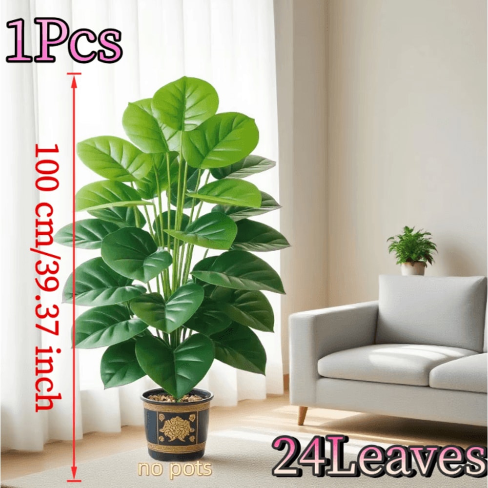 Large Artificial Pothos Plant With 24 Leaves For Indoor And Outdoor Home Decor 5