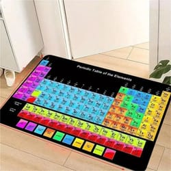 periodic table learning rug non-slip educational science floor mat
