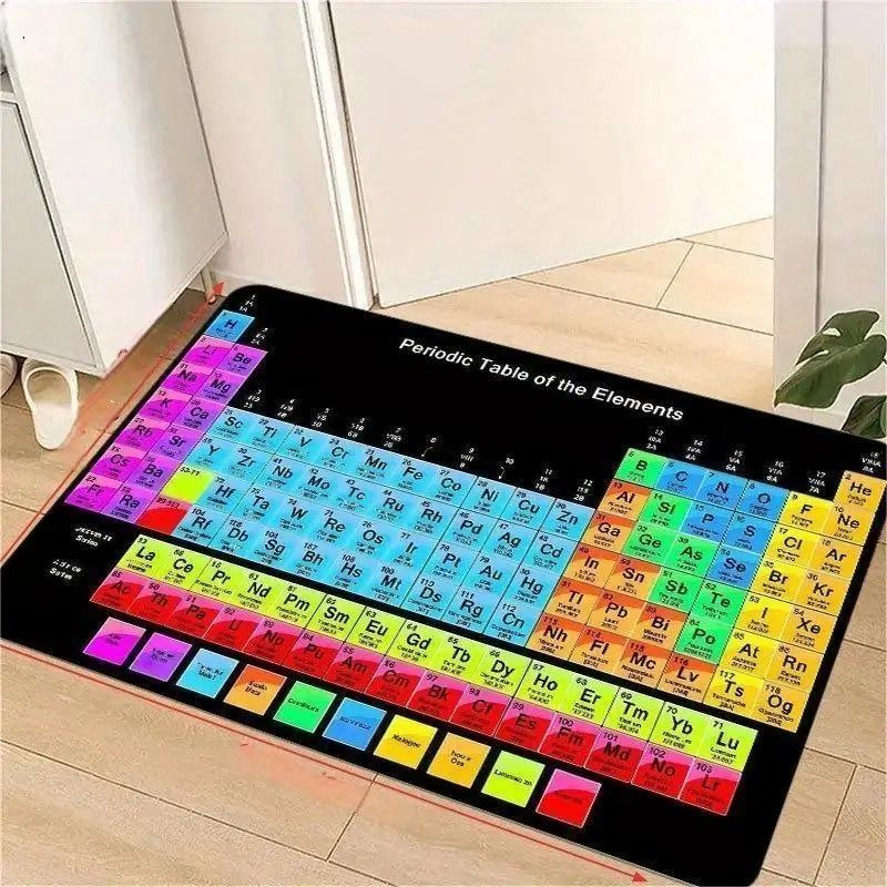 Periodic Table Learning Rug NonSlip Educational Science Floor Mat 10