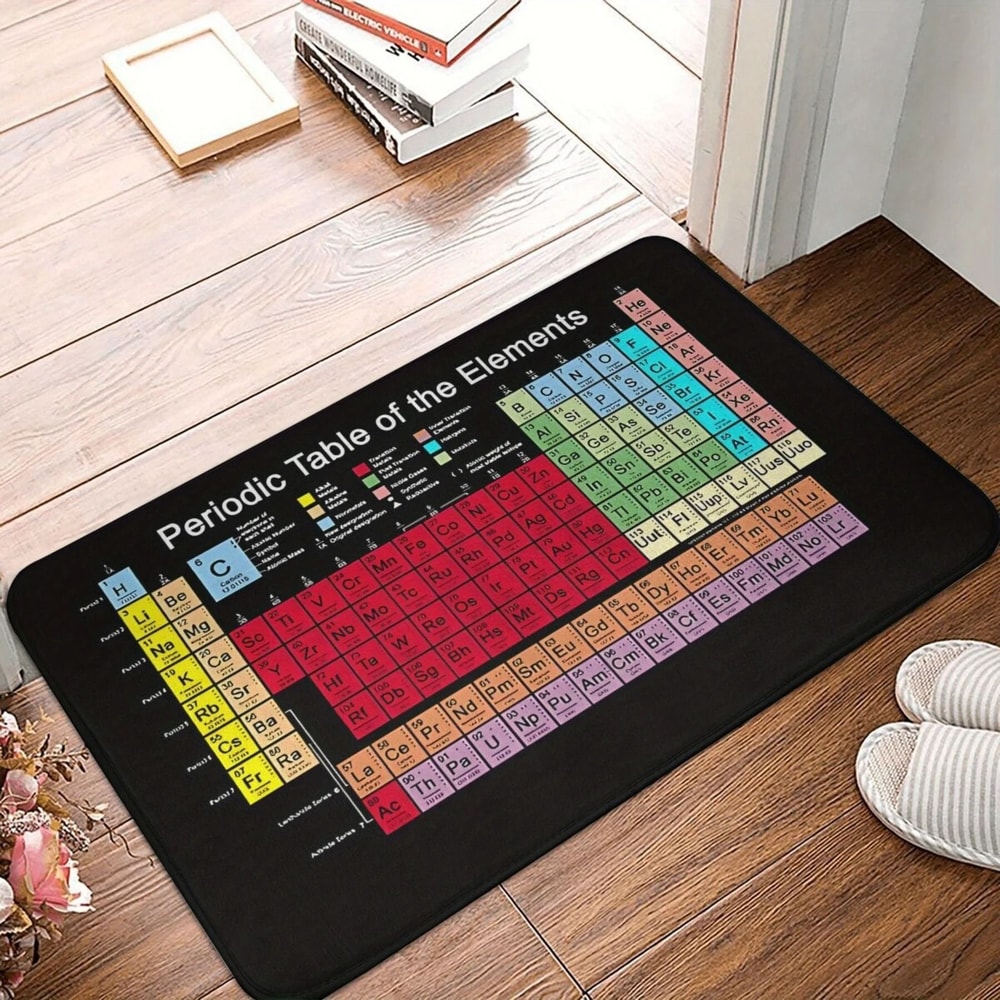Periodic Table Learning Rug NonSlip Educational Science Floor Mat 12
