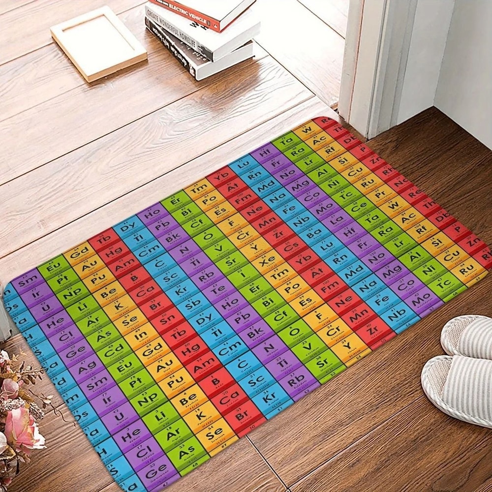 Periodic Table Learning Rug NonSlip Educational Science Floor Mat 13