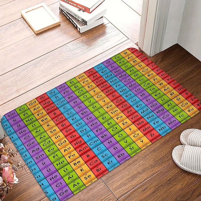 Periodic Table Learning Rug NonSlip Educational Science Floor Mat 13