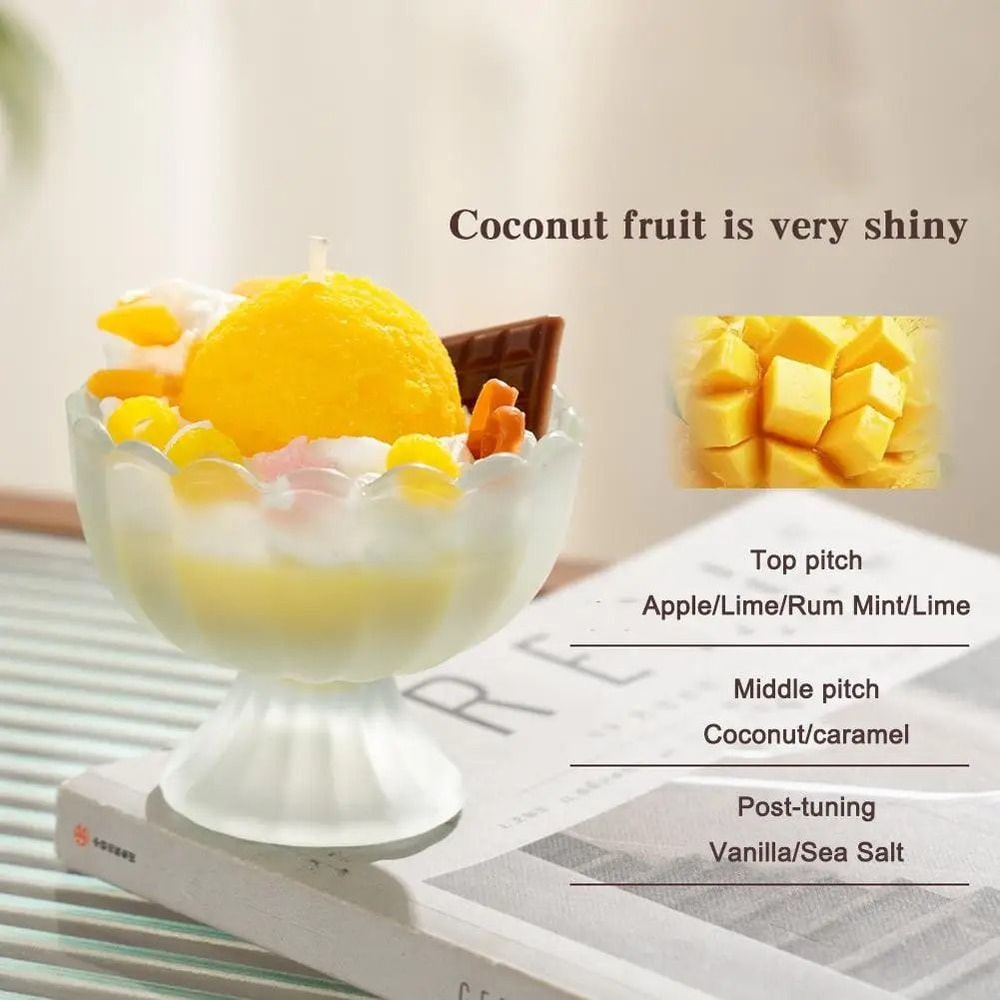 Ice Cream Dessert Scented Candle Home Decor Accent 2