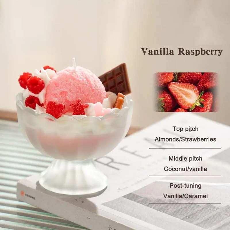 Ice Cream Dessert Scented Candle Home Decor Accent 3