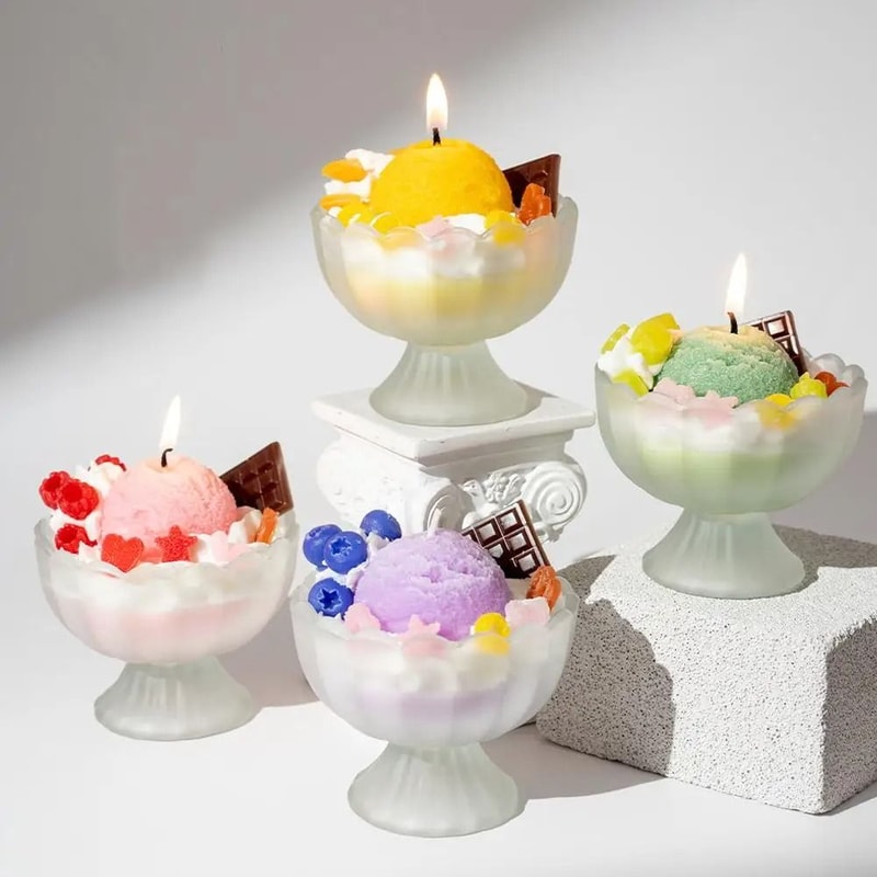 Ice Cream Dessert Scented Candle Home Decor Accent 5