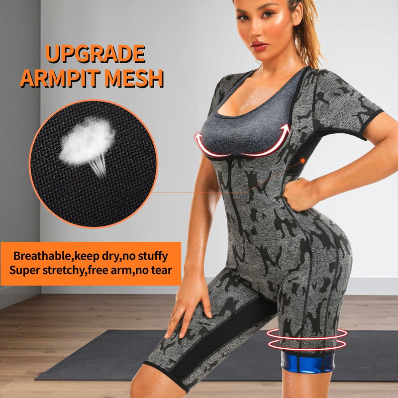 Womens Sauna Sweat Vest Shapewear Jumpsuit 2