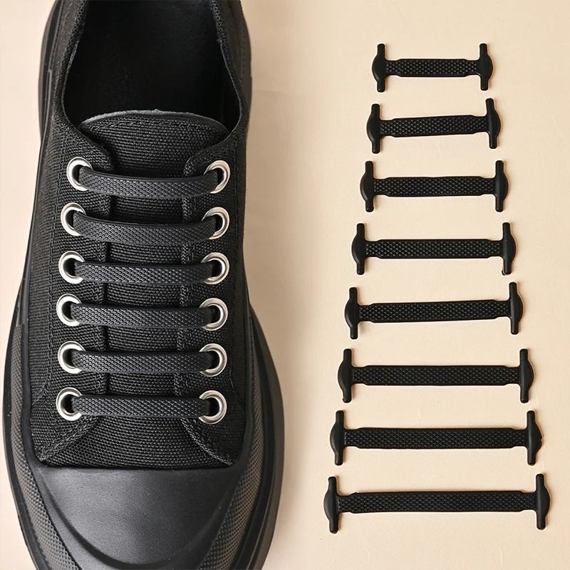 Silicone No Tie Shoelaces Elastic Shoe Laces 0