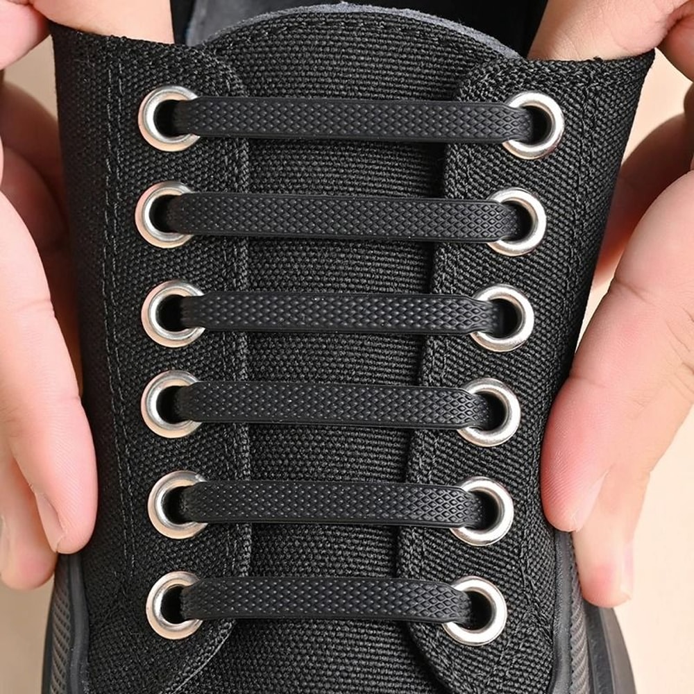 Silicone No Tie Shoelaces Elastic Shoe Laces 1