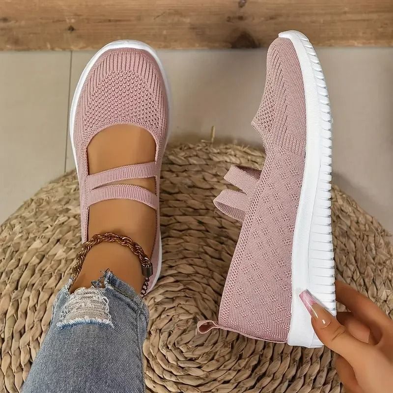 Womens Breathable Mesh Slip On Walking Shoes 0