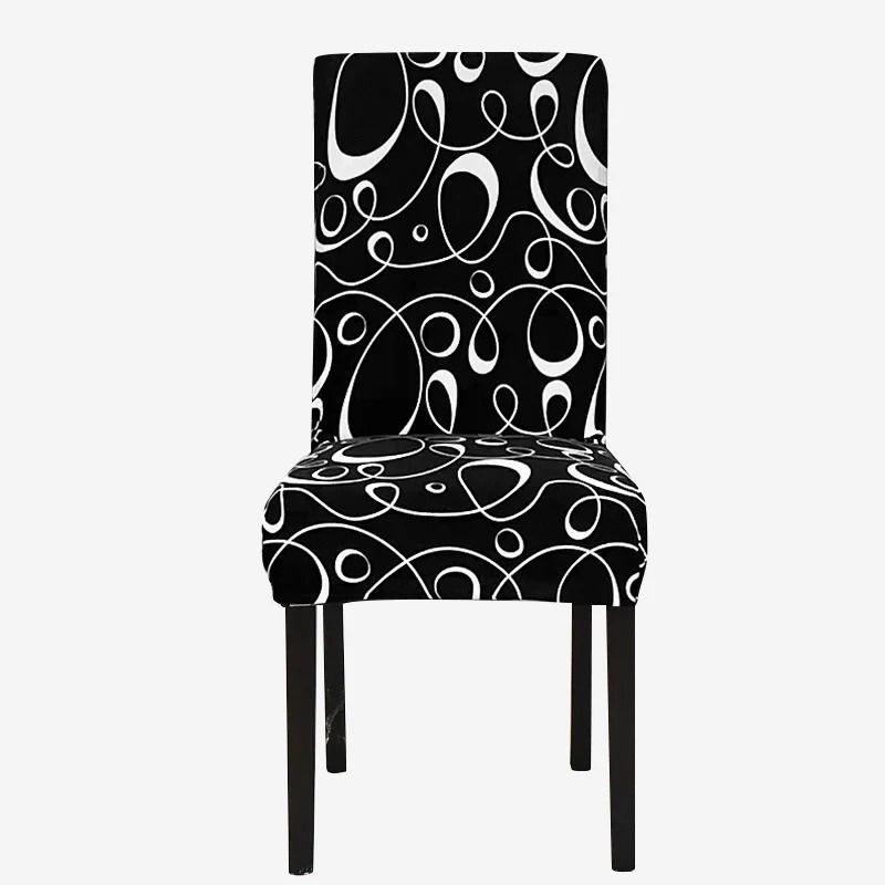 Stretch Fit Printed Dining Chair Cover 10