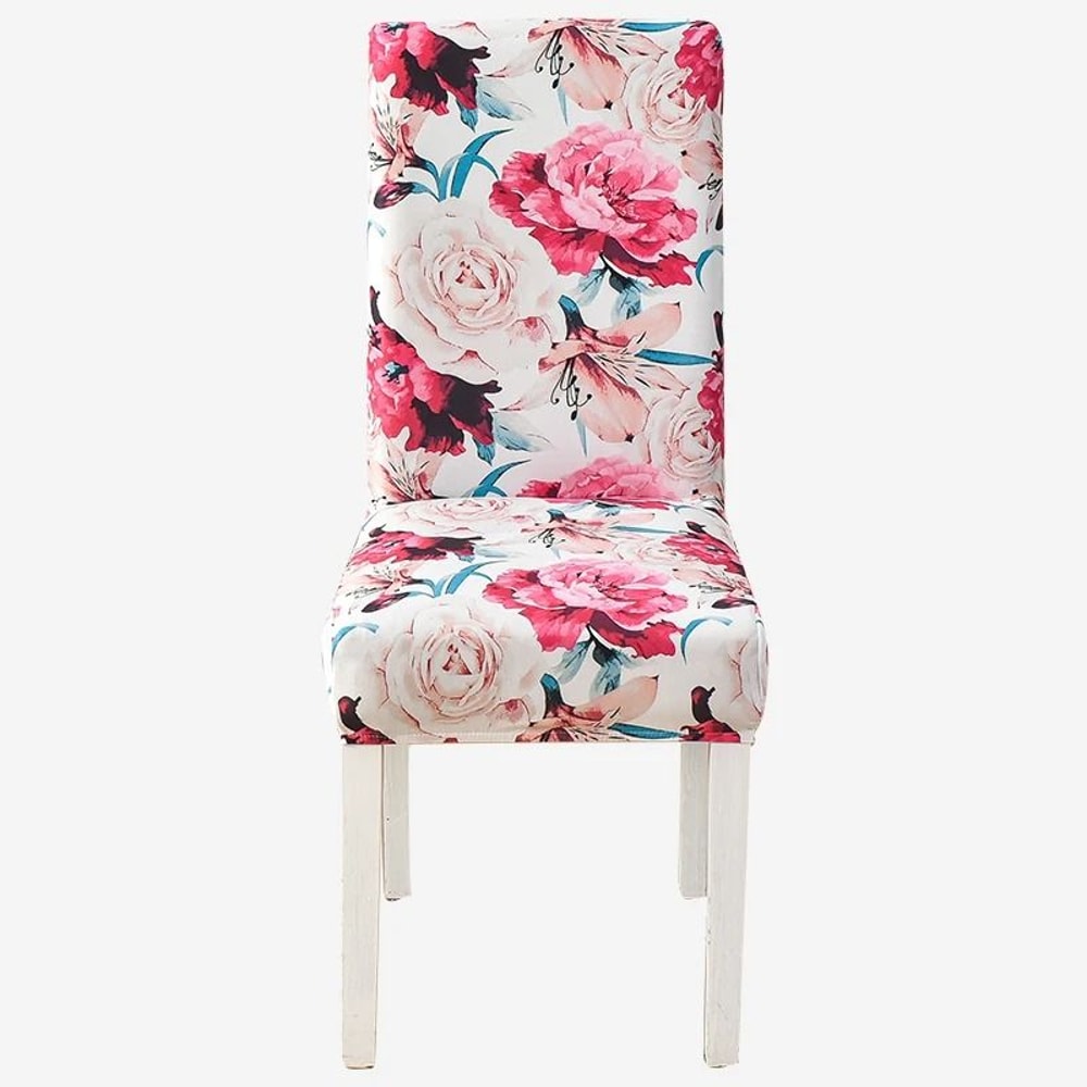 Stretch Fit Printed Dining Chair Cover 12
