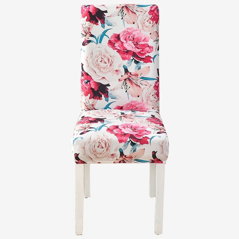 Stretch Fit Printed Dining Chair Cover 12