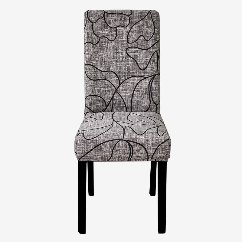 Stretch Fit Printed Dining Chair Cover 14