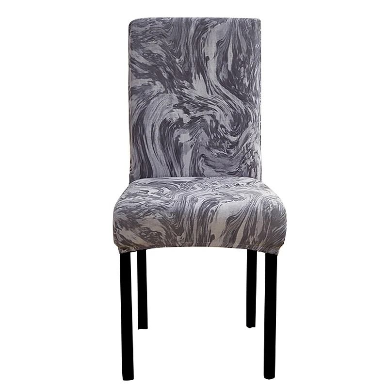 Stretch Fit Printed Dining Chair Cover 15