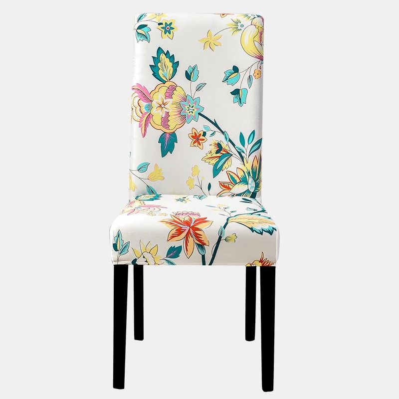 Stretch Fit Printed Dining Chair Cover 18