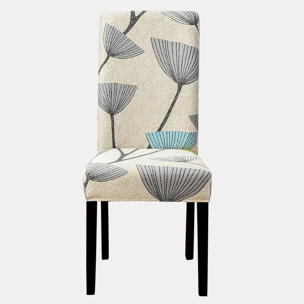 Stretch Fit Printed Dining Chair Cover 20