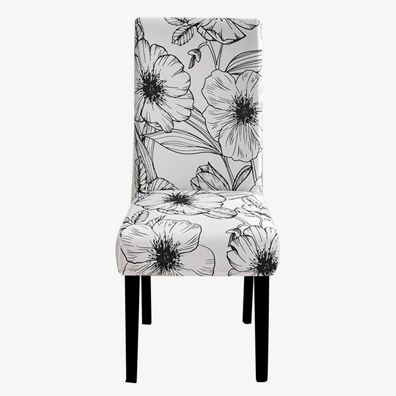 Stretch Fit Printed Dining Chair Cover 21