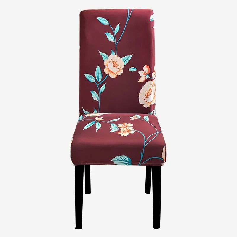 Stretch Fit Printed Dining Chair Cover 22