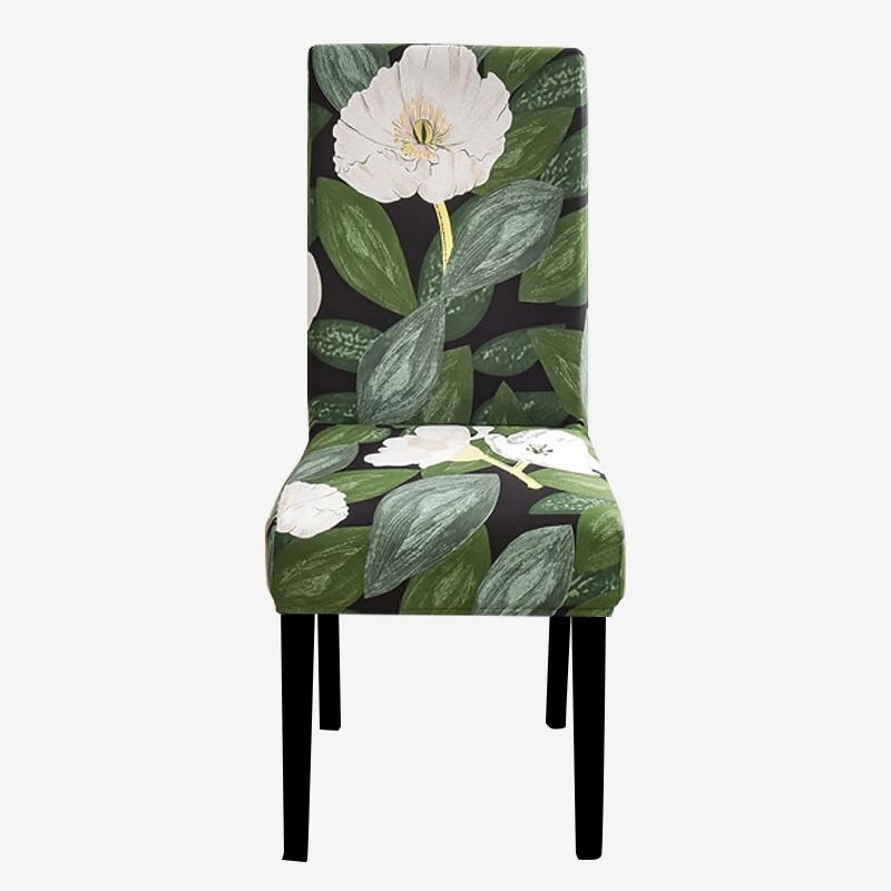 Stretch Fit Printed Dining Chair Cover 23