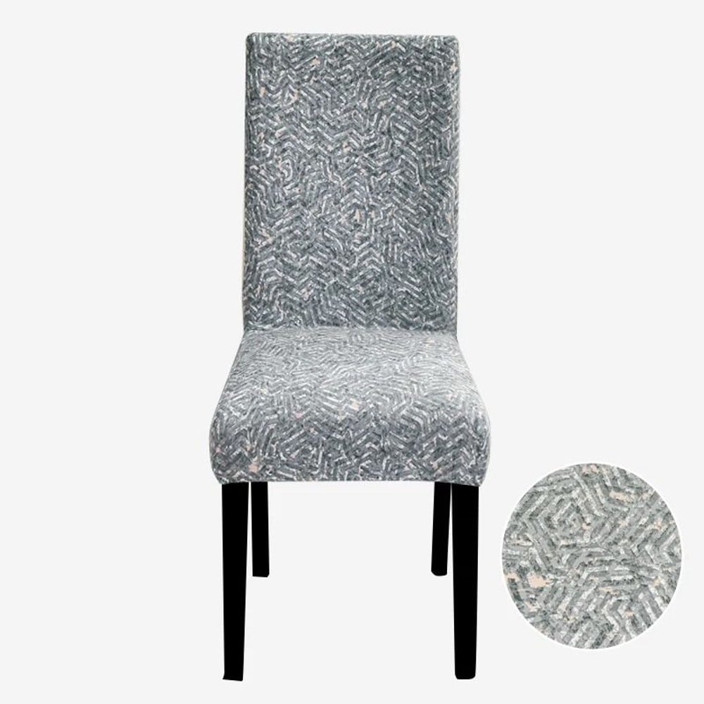 Stretch Fit Printed Dining Chair Cover 24