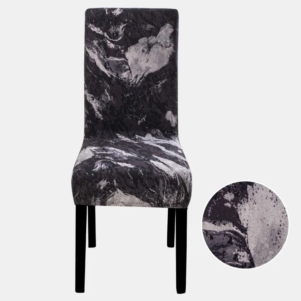 Stretch Fit Printed Dining Chair Cover 25
