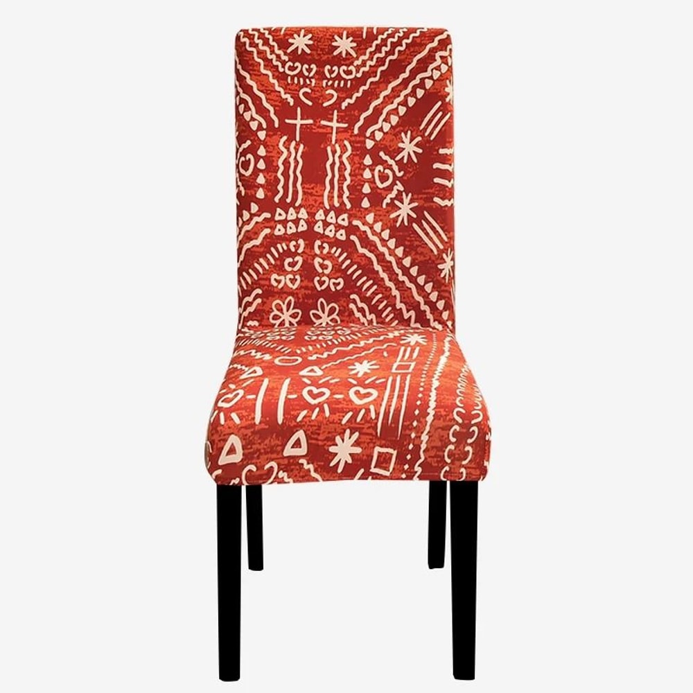 Stretch Fit Printed Dining Chair Cover 26