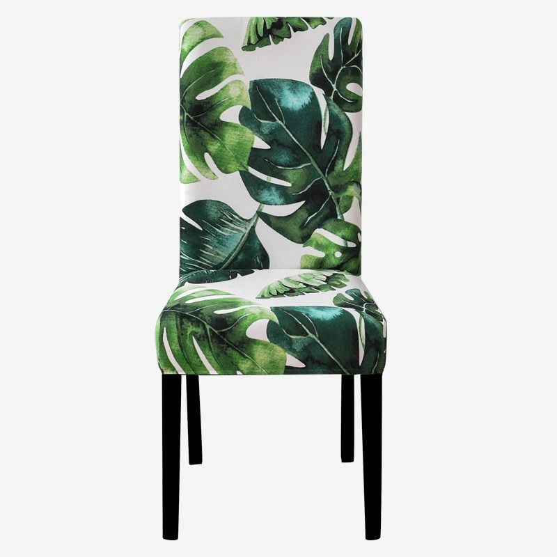 Stretch Fit Printed Dining Chair Cover 27