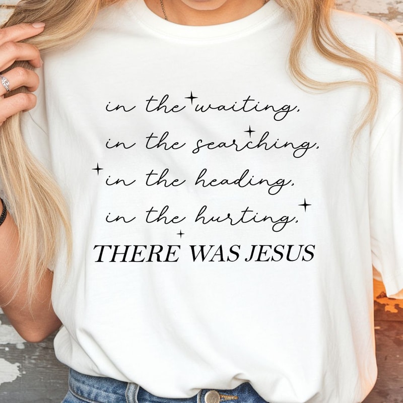 Faith Message Graphic Tee Sweatshirt Relaxed Unisex Fit 8