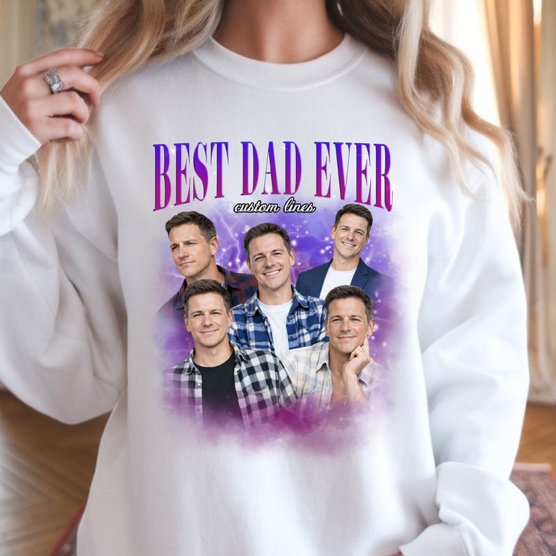 Custom Dad Shirt Best Dad Ever Shirt Personalized Bootleg Tee Fathers Day Gift 1