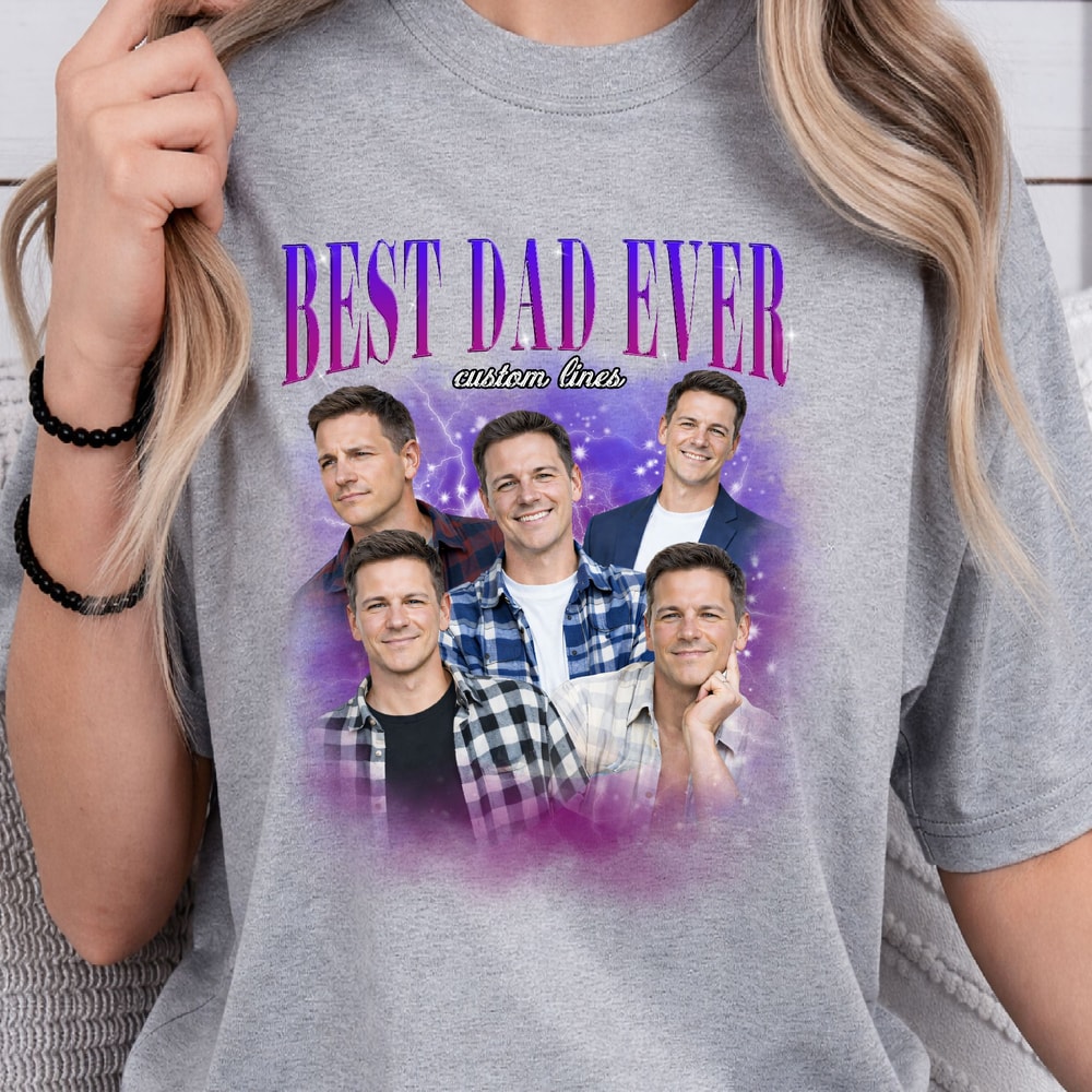 Custom Dad Shirt Best Dad Ever Shirt Personalized Bootleg Tee Fathers Day Gift 2