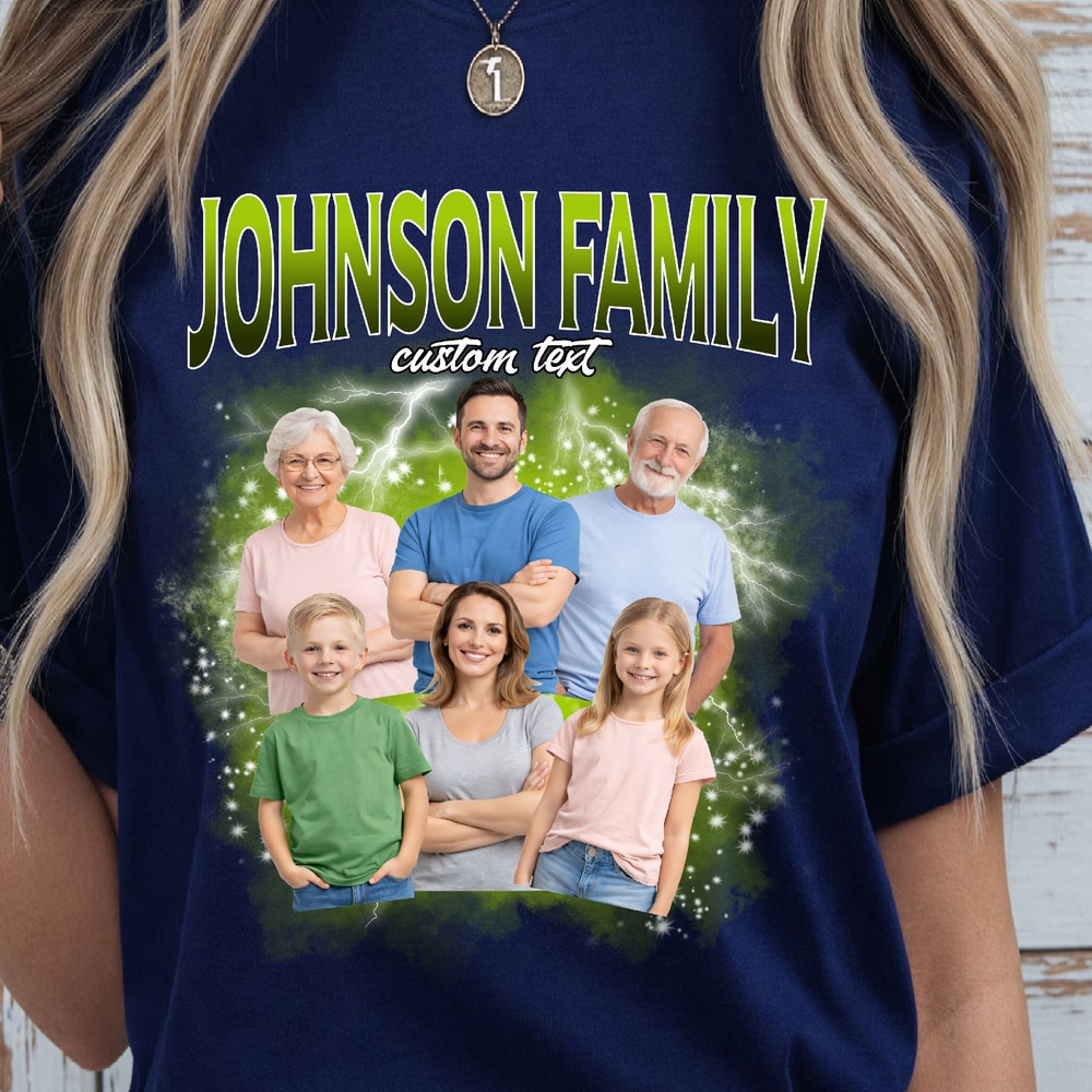 Custom Family TShirt Retro Dog Sweatshirt Personalized Pet Shirt Vintage 90s Graphic 2