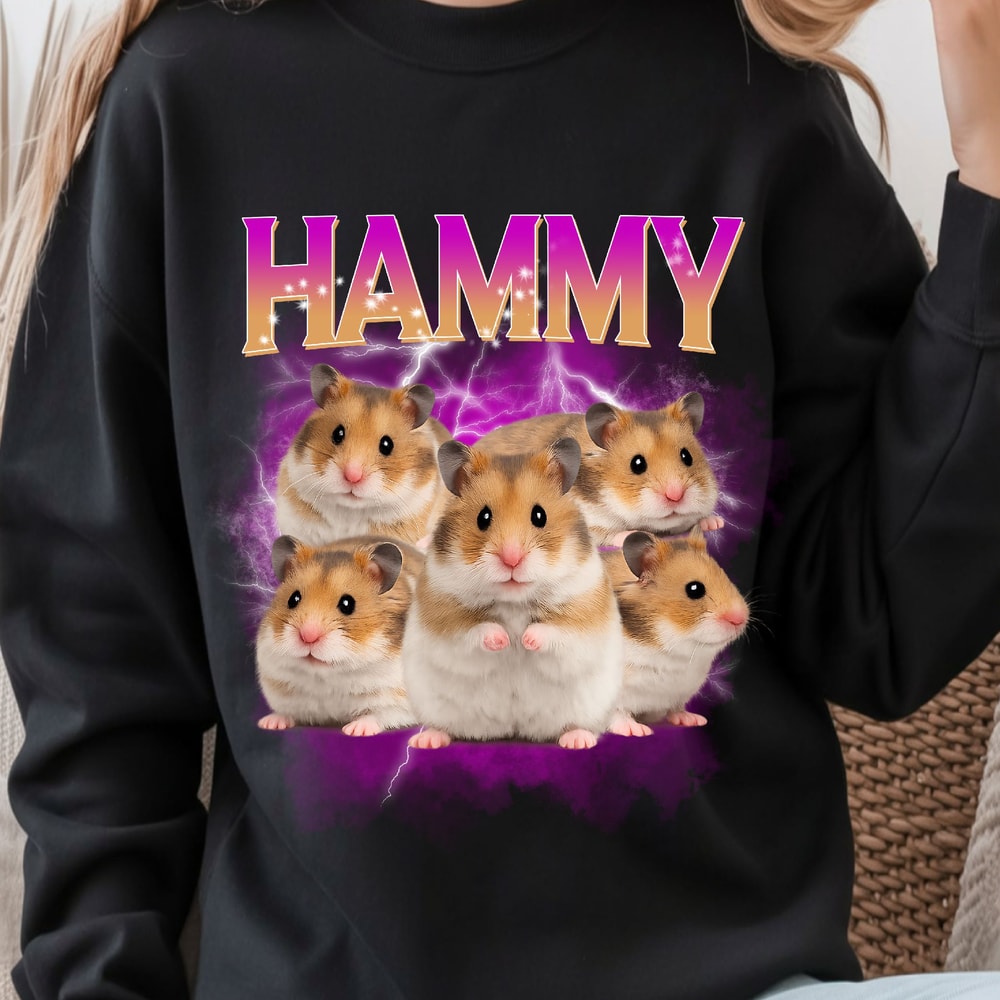 custom hamster shirt retro dog sweatshirt personalized pet hoodie custom photo crewneck bootleg