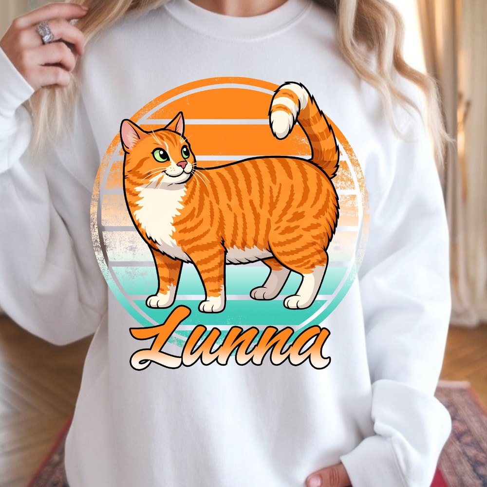 Custom Name Cat TShirt Personalized Pet Shirt Custom Cat Lover Tee 2