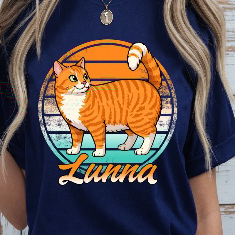 Custom Name Cat TShirt Personalized Pet Shirt Custom Cat Lover Tee 3
