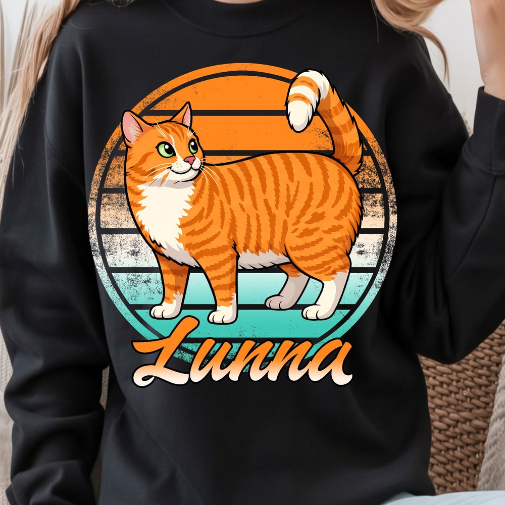 Custom Name Cat TShirt Personalized Pet Shirt Custom Cat Lover Tee 0