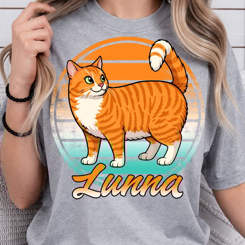 Custom Name Cat TShirt Personalized Pet Shirt Custom Cat Lover Tee 1