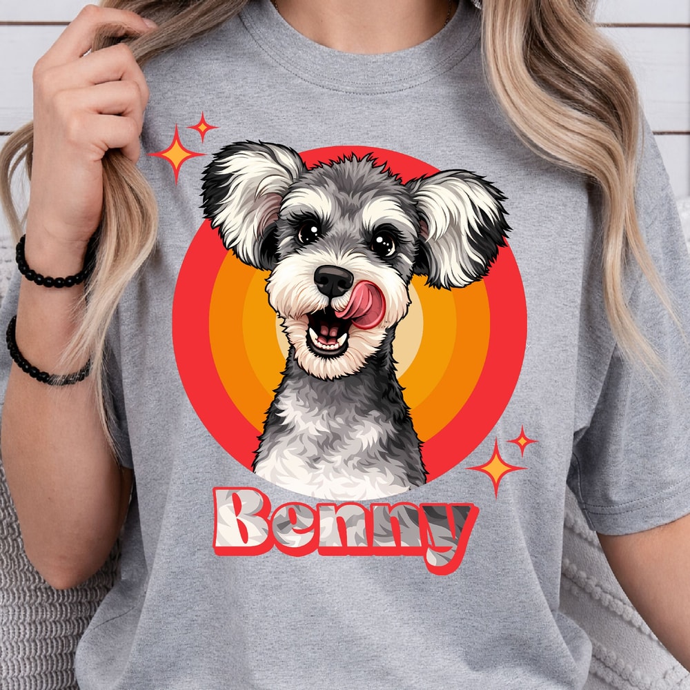 Custom Name Dog TShirt Personalized Pet Shirt Custom Dog Lover Tee 4