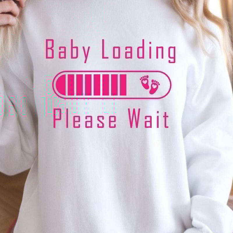 Baby Loading Please Wait Shirt Expecting Mom Shirt Pregnancy Announcement Tee 1