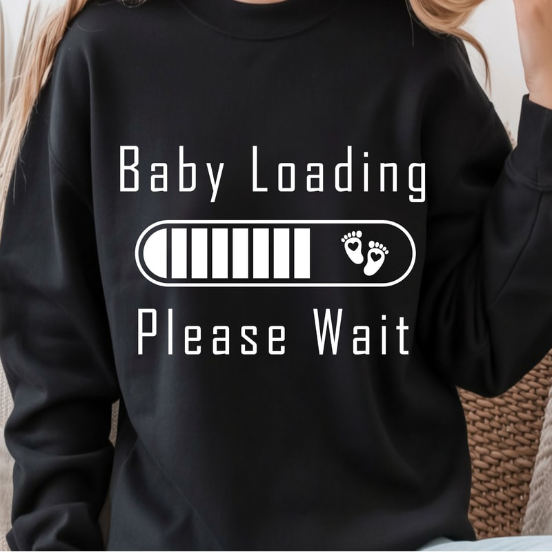 Baby Loading Please Wait Shirt Expecting Mom Shirt Pregnancy Announcement Tee 3