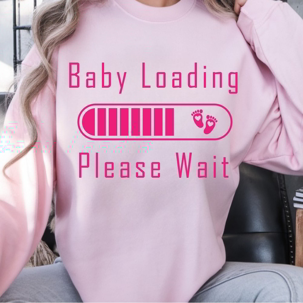 Baby Loading Please Wait Shirt Expecting Mom Shirt Pregnancy Announcement Tee 4