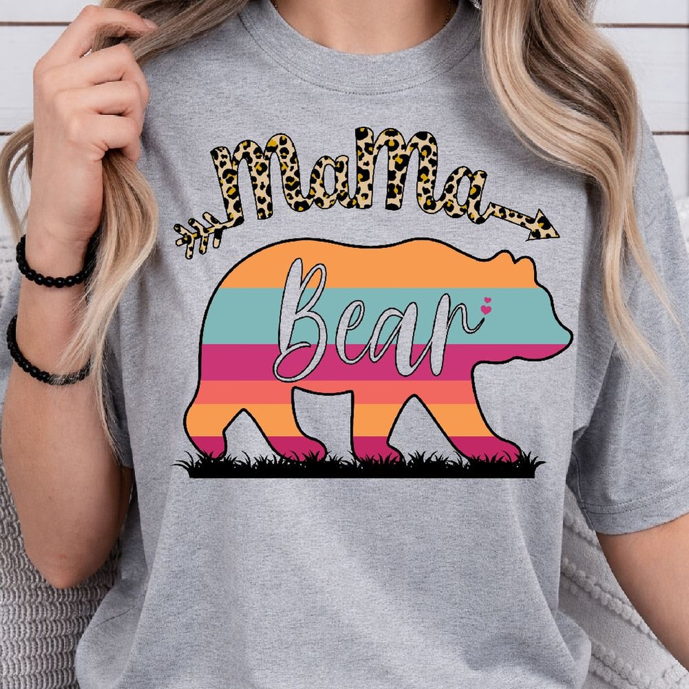 Mama Bear Shirt Mama Bear TShirt Mom Bear Shirt Personalized Mama Tee 4