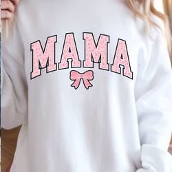 mama shirt pink cute pink bow shirt, mama t shirt for women