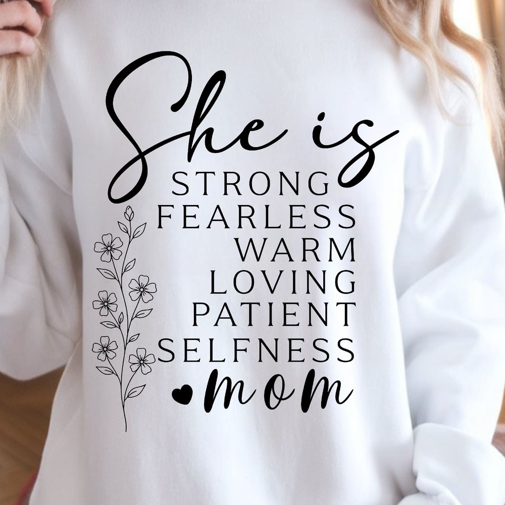 She Is Strong Mom Shirt Empowered Mom TShirt Strong Mom Tee 1